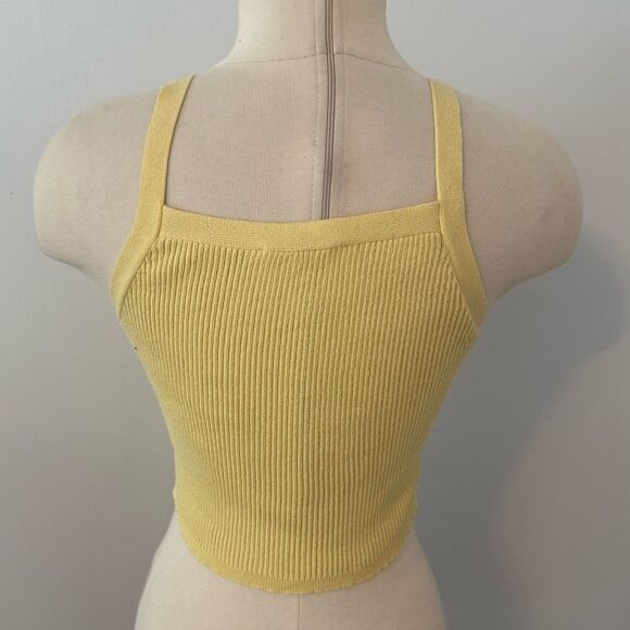Double Zero Mystical Ribbed Knit Cropped Tank Top Size Medium - Picture 4 of 6